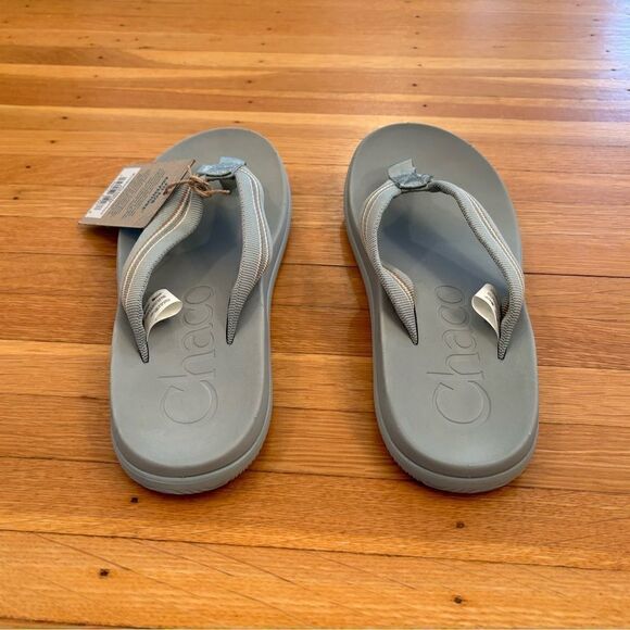 Chacos Chillos Flip Sadie Aqua Gray flip flops NWT - Picture 4 of 5